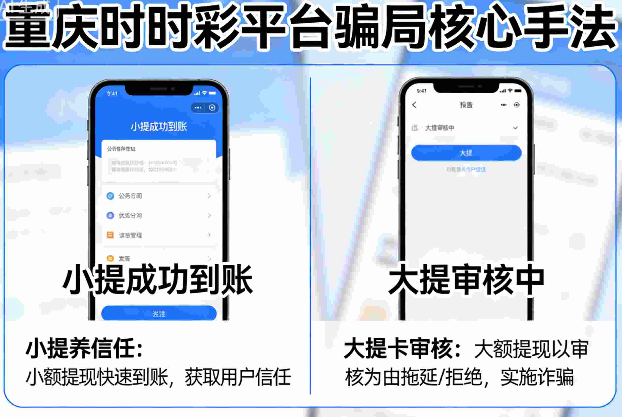 重庆时时彩平台骗局核心是這招：小提養信任，大提卡審核